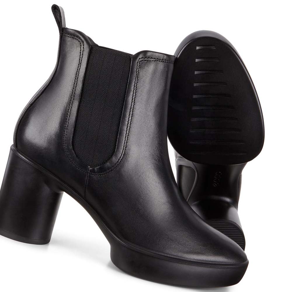 Női Ecco Shape Sculpted Motion 55 Chelsea Ankle Ruha Cipő Fekete | HU 119BEX